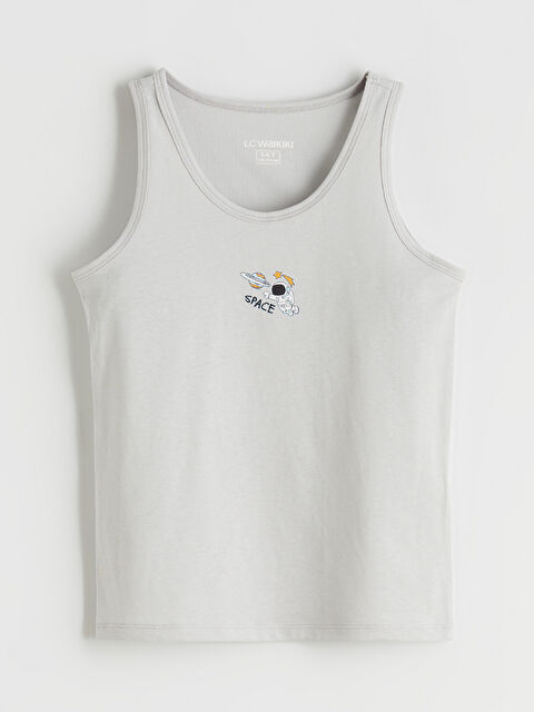 LCW Kids Bisiklet Yaka Baskılı Erkek Çocuk Atlet - S68877Z1-G2Y