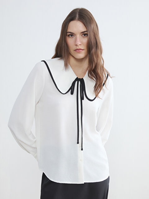 LCWAIKIKI Classic Peter Pan Collar Women's Shirt - S68886Z8-Q6K