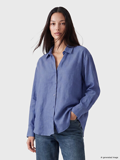 LCW EVERYDAY поплин стандартты пішім әйелдер жейдесі