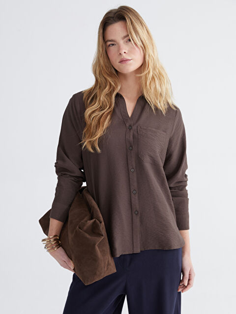 LCWAIKIKI Classic BRAON Košulja Žena - S68919Z8-JLD