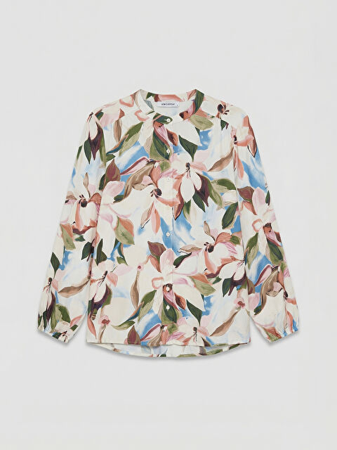 LCWAIKIKI Classic Mandarin Collar Patterned Blouse - S68920Z8-F9C