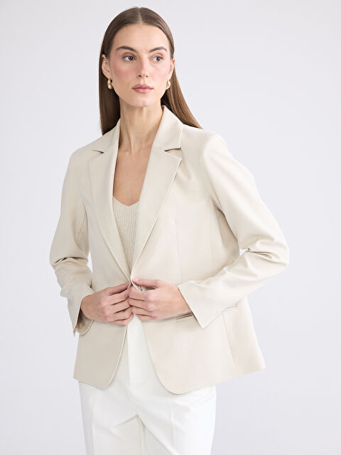 LCWAIKIKI Classic Regular Fit Women's Blazer Jacket - S68960Z8-FKQ