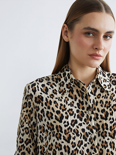 LCWAIKIKI Classic Leopard Print Women's Shirt - S68986Z8-LQY