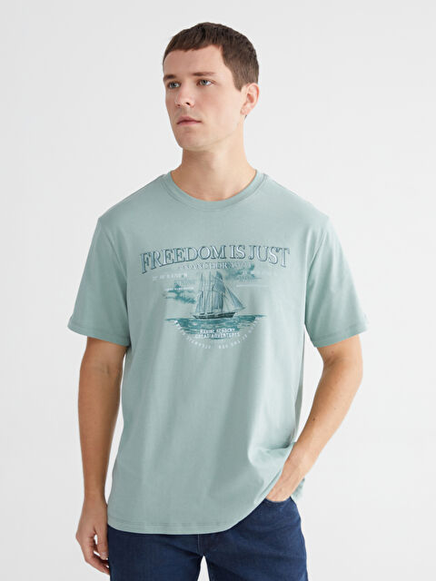 LCWAIKIKI Classic Crew Neck Printed Jersey Men's T-Shirt - S69050Z8-TW2