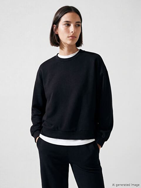 LCW Vision Soft Touch Oversize Kadın Sweatshirt	 - S69059Z8-CVL