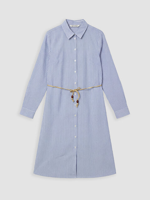 LCWAIKIKI Classic ქალი მუქი ლურჯი პერანგი ტუნიკა - S69060Z8-LGS