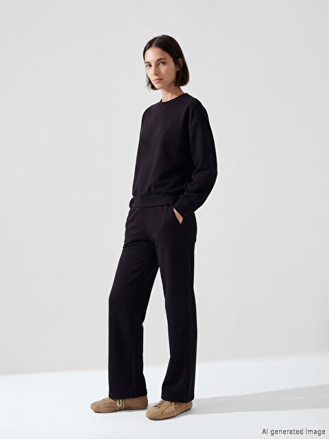 LCW Vision Geniş Paça Soft Touch Kadın Eşofman Altı - S69061Z8-CVL