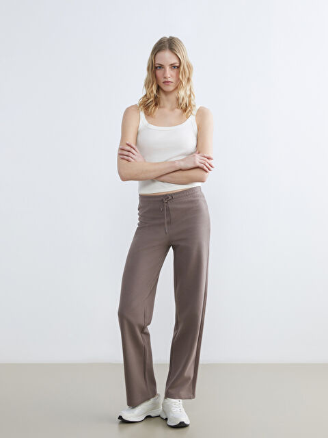 LCW Vision Beli Lastikli Geniş Paça Kadın Eşofman Altı	 - S69071Z8-H3Z