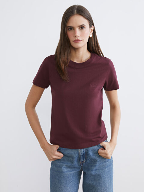 LCW Vision Bisiklet Yaka Kadın Tişört - S69072Z8-HNV