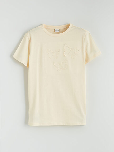 LCW Kids Çiçekli Kız Çocuk Tişört - S69093Z4-ZS3