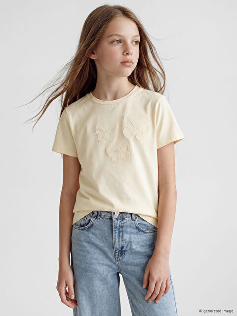 LCW Kids Çiçekli Kız Çocuk Tişört