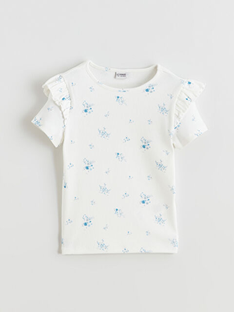 LCW Kids Çiçekli Kız Çocuk Tişört - S69103Z4-SWC