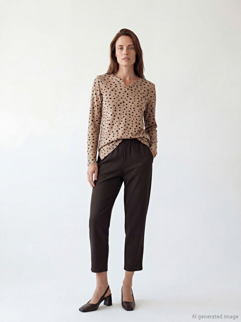 LCW Grace Beli Lastikli Kadın Pantolon - S69115Z8-J0W