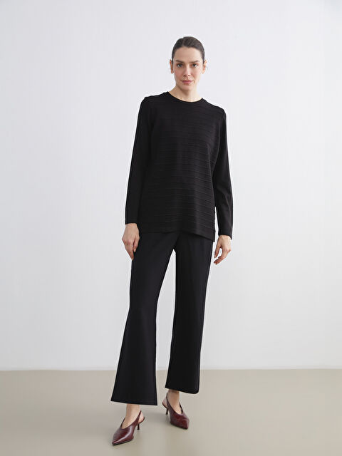 LCW Grace Beli Lastikli Geniş Paça Kadın Pantolon - S69138Z8-CVL