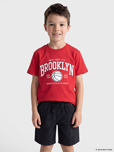 LCW Kids Baskılı Erkek Çocuk Tişört
