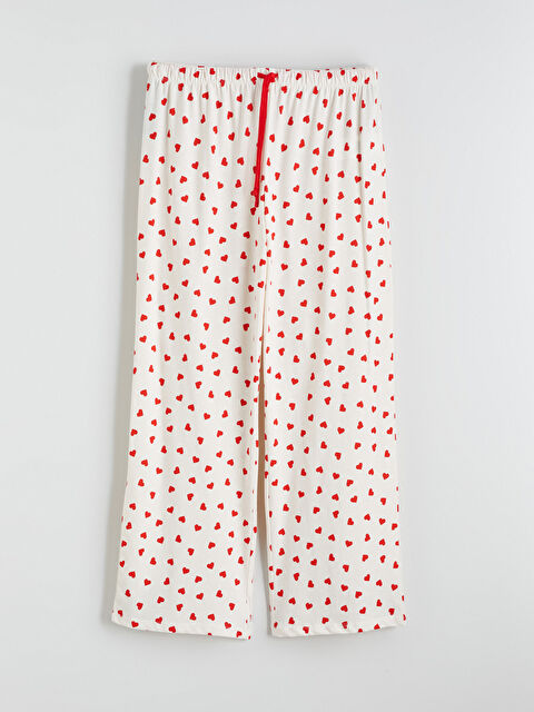 LCW DREAM Beli Lastikli Kalp Baskılı Hamile Pijama Altı - S69194Z8-LRA