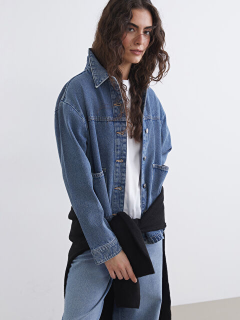 LCWAIKIKI Classic INDIGO Teksas jakna Žena - S69202Z8-H45
