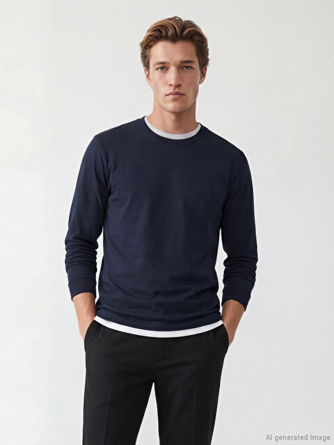 SOUTHBLUE Bisiklet Yaka Erkek Sweatshirt - S69215Z8-RFH