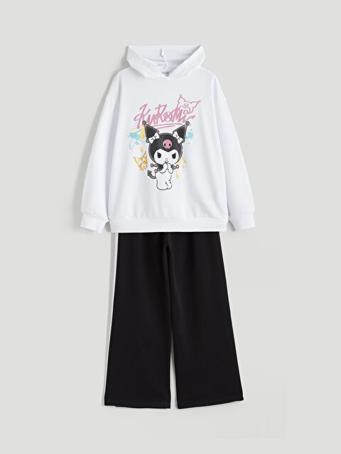 LCW Kids Kuromi Baskılı Kız Çocuk Sweatshirt ve Eşofman Altı - S69228Z4-Q6K
