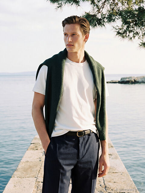 SOUTHBLUE Bisiklet Yaka Erkek Tişört - S69236Z8-R9J