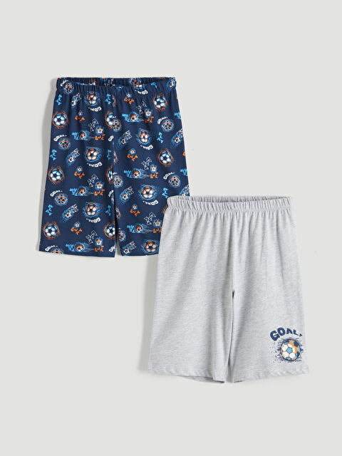 LCW Kids Printed Boy Pyjama Shorts 2-Pack - S69277Z4-LSJ