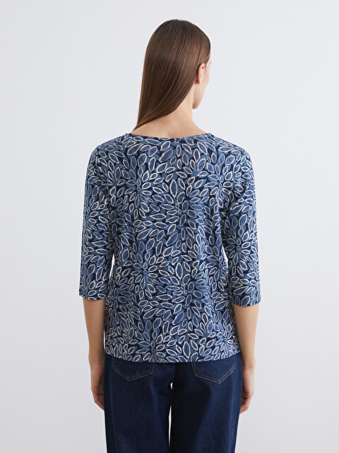 LCW Grace Bisiklet Yaka Desenli Bluz - S69286Z8-LSF | LCW