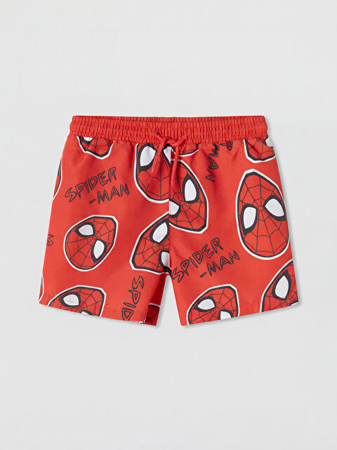 LCW baby Spider-Man Baskılı Erkek Çocuk Deniz Şortu