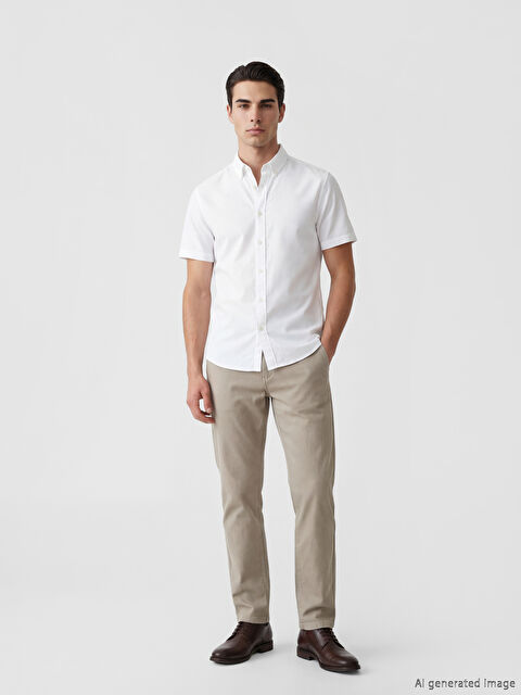 SOUTHBLUE Regular Fit Dobby Fabric Men's Trousers