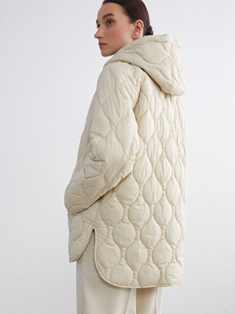 LCWAIKIKI Classic Kapüşonlu Kapitone Kadın Şişme Mont - S69345Z8-SB4