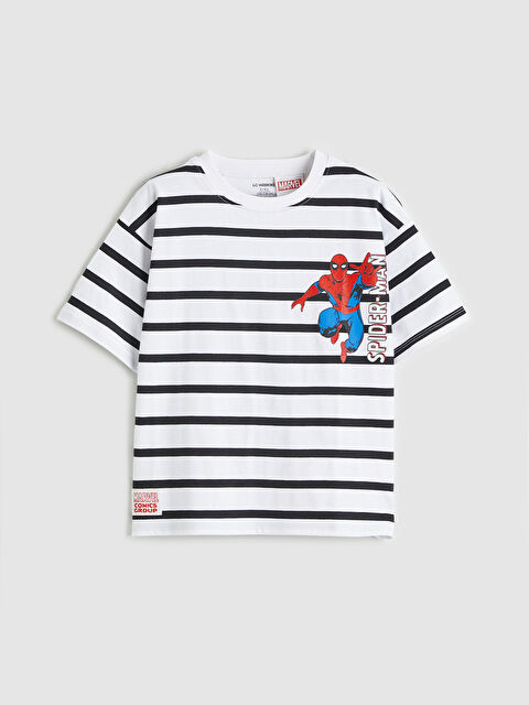 LCW Kids Spider-Man Baskılı Erkek Çocuk Tişört