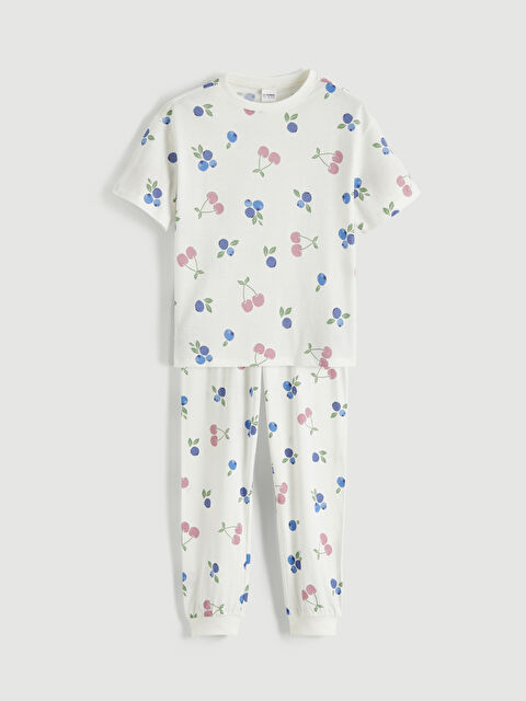 LCW Kids Bisiklet Yaka Kız Çocuk Pijama Takımı - S69379Z4-LRA