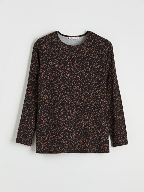 LCW Grace Bisiklet Yaka Desenli Bluz - S69429Z8-LQY