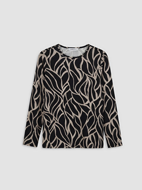 LCW Grace Bisiklet Yaka Desenli Bluz - S69429Z8-LRX