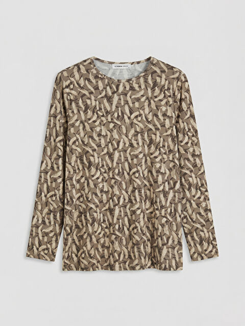 LCW Grace Bisiklet Yaka Desenli Bluz - S69429Z8-LQB