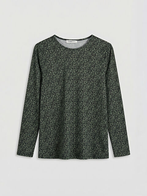 LCW Grace Bisiklet Yaka Desenli Bluz - S69429Z8-LRR