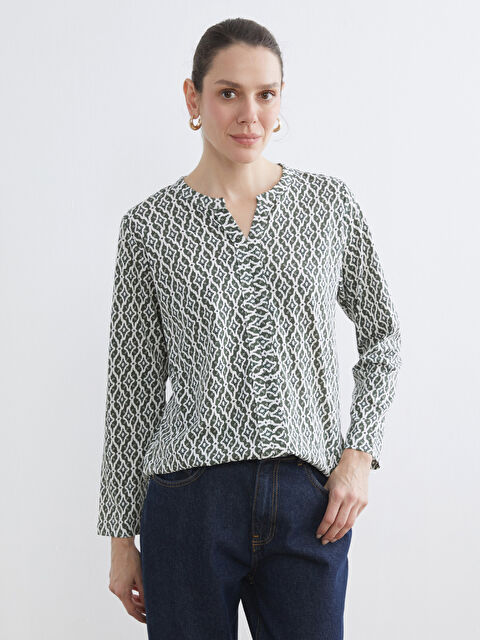 LCW Grace Woman GREEN Blouse - S69431Z8-LRR