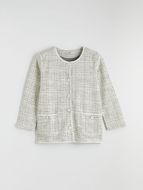 LCW Grace Bisiklet Yaka Desenli Kadın Hırka - S69516Z8-MKH