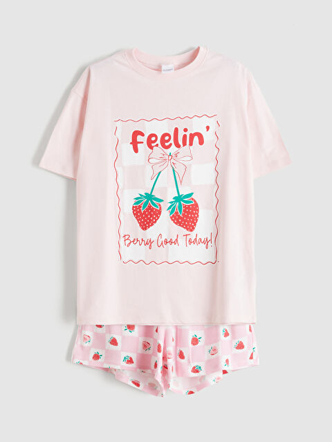 LCW Kids Set de pijamale scurte ROZ Fată - S69536Z4-FWW