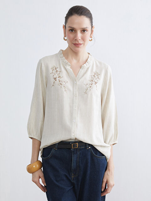 LCW Grace Әйелдер сарғыш Жейде - S69542Z8-ELZ