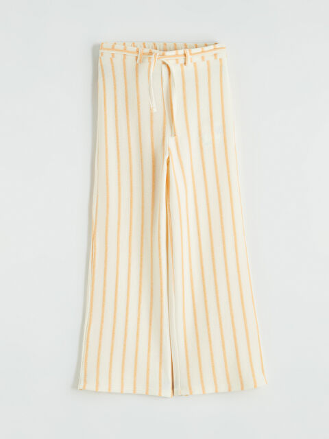 LCW Kids Striped Wide Leg Girls' Trousers