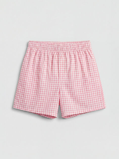 LCW Kids Ekose Kız Çocuk Pijama Şort