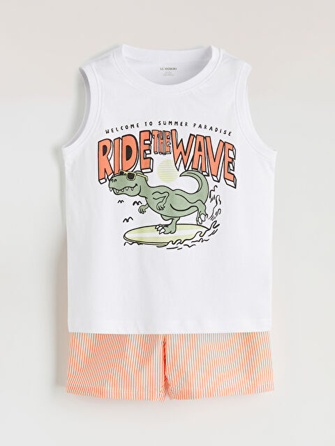 LCW Kids Printed Boys' Swimwear Set - S69613Z1-Q6K