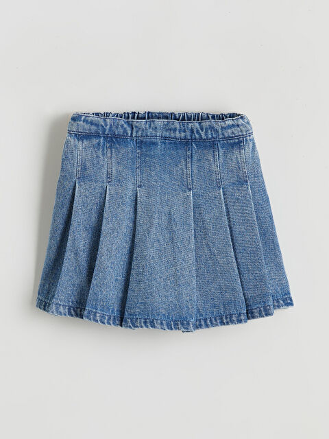 LCW Kids Skort od teksasa za devojčice sa elastičnim strukom. - S69648Z1-507