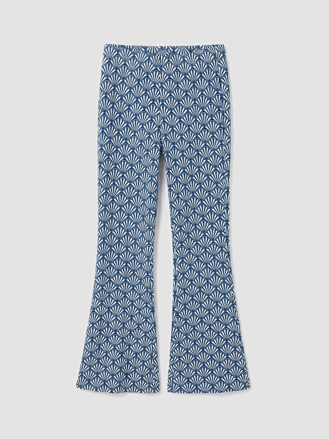 LCW Kids Patterned Girls' Flared Leggings - S69669Z4-LSJ