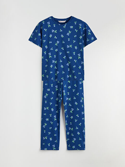 LCW DREAM Bisiklet Yaka Kiraz Baskılı Kadın Pijama Takımı - S69680Z8-LQN