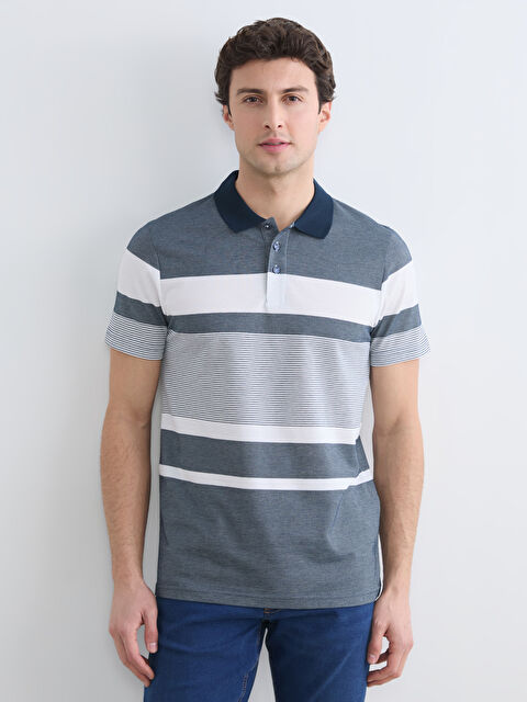 LCWAIKIKI Classic Polo Yaka Çizgili Pike Tişört - S69687Z8-LGS