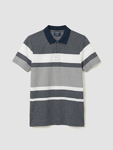 LCWAIKIKI Classic Polo Yaka Çizgili Pike Tişört - S69687Z8-LGS