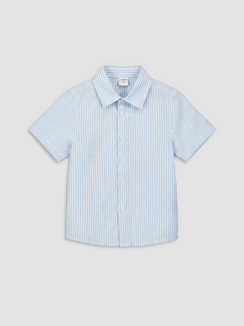 LCW Kids Keten Karışımlı Erkek Çocuk Gömlek