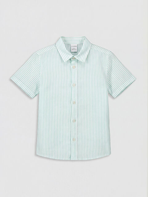 LCW Kids Keten Karışımlı Erkek Çocuk Gömlek