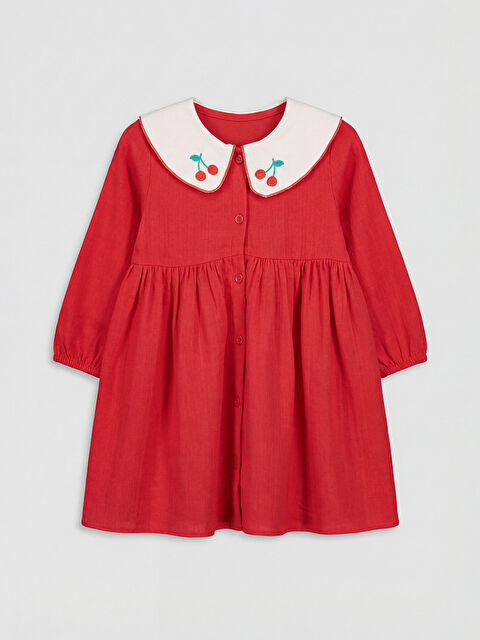 LCW Kids Girls' Ruffled Muslin Dress - S69699Z1-GZX